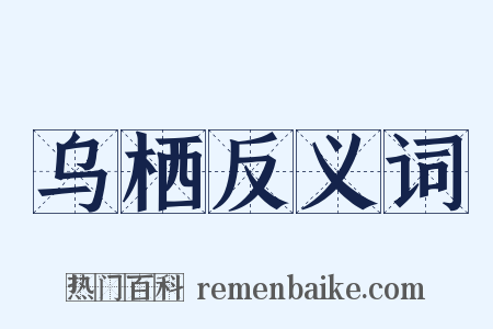 乌栖反义词是什么意思的图片